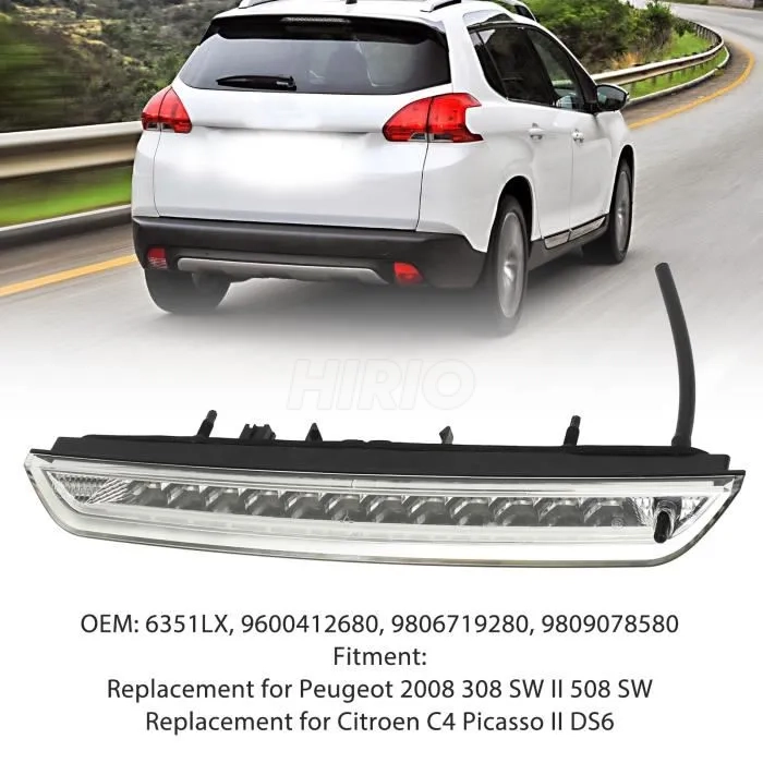 Feu stop troisième stop citroen c4, peugeot 2008