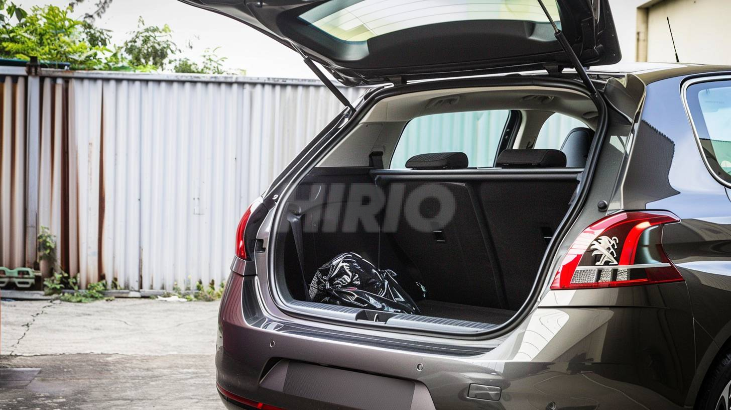 Peugeot 308 coffre bagage arrière